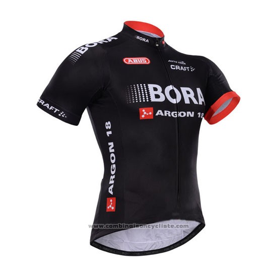 2015 Maillot Cyclisme Bora Noir Manches Courtes et Cuissard